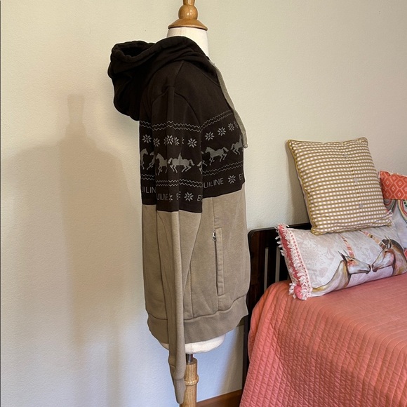 Equiline NILVIAN WOMEN’S ZIP HOODIE WITH WINTER PRINT size XXL - Picture 4 of 16